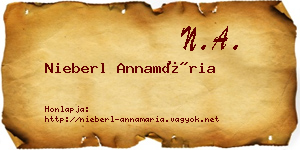 Nieberl Annamária névjegykártya